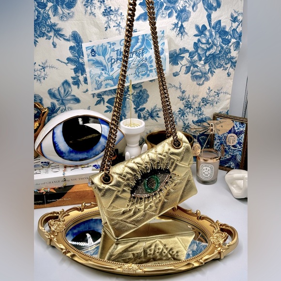Kurt Geiger Handbags - 🆕 KURT GEIGER LONDON 🧿NWOT Leather Mini Kensington Rhinestone Eye Crossbody